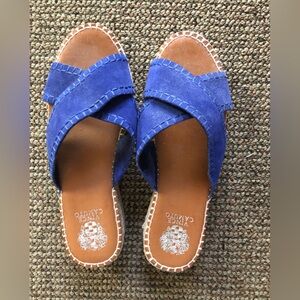 Genuine leather slide sandals by Vince Camuto